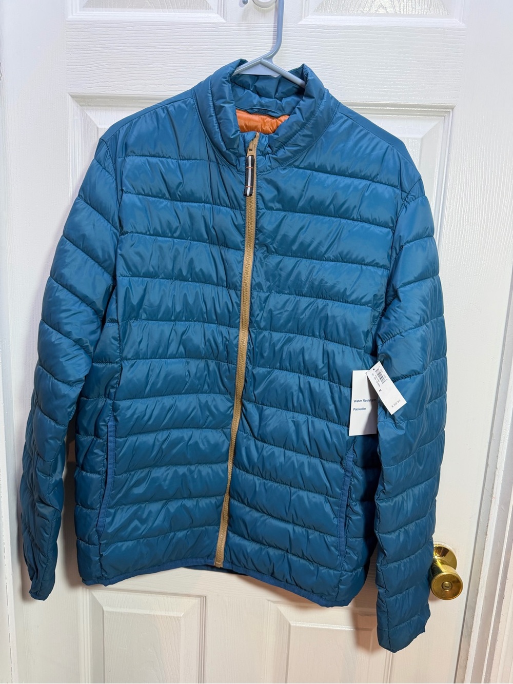Old Navy Teal Jacket with Orange Interior